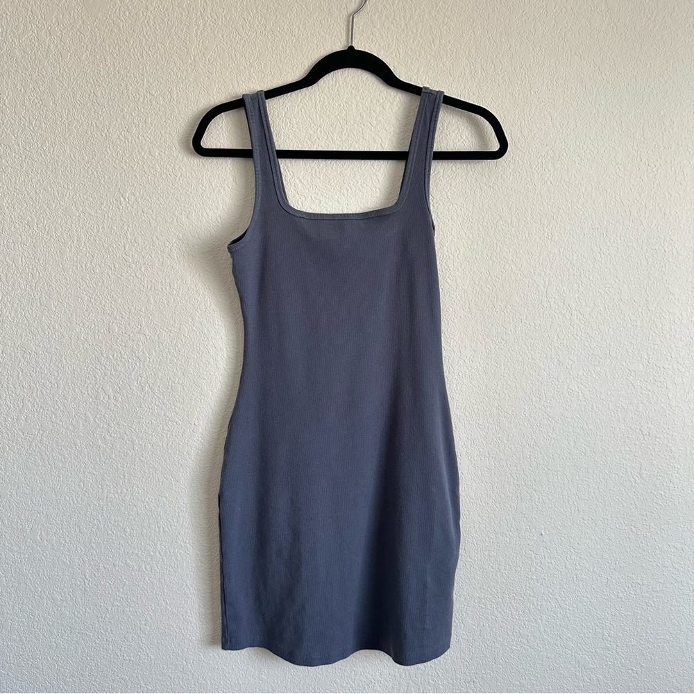 Hollister Blue Bodycon Mini Dress Square Neck Sleeveless